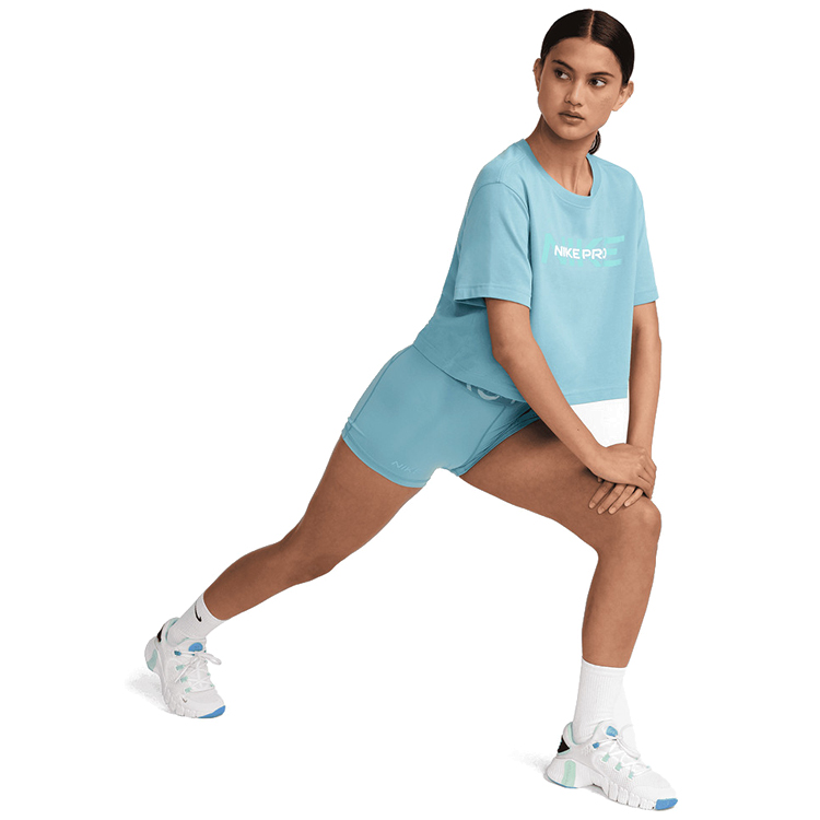 Tricou Nike W NK PRO SS CRP TEE / Femei / S / Albastru deschis photo 2